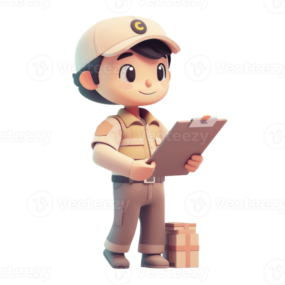 A Delivery Man's Diligent Checklist png