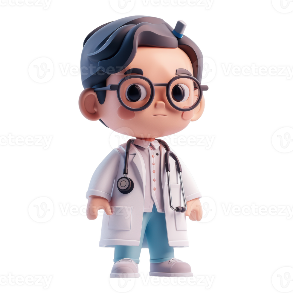 A 3D Doctor Avatar Stands Ready png