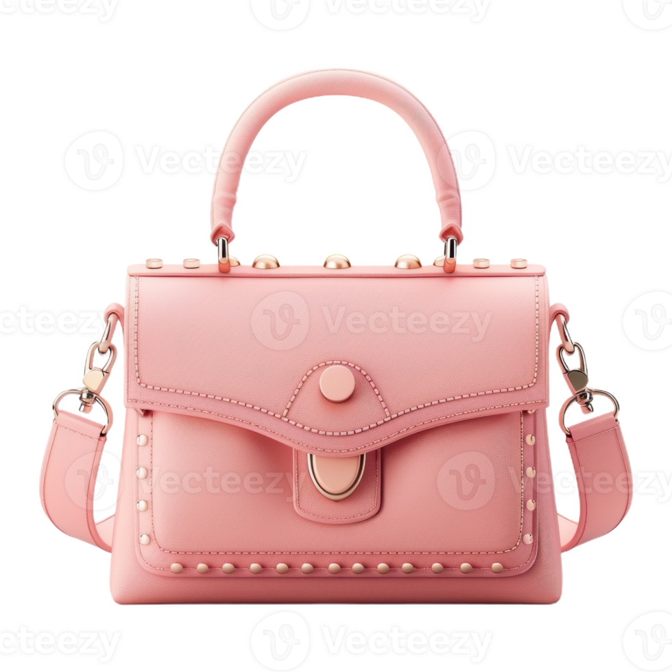 A Pink Handbag With Intricate Details png