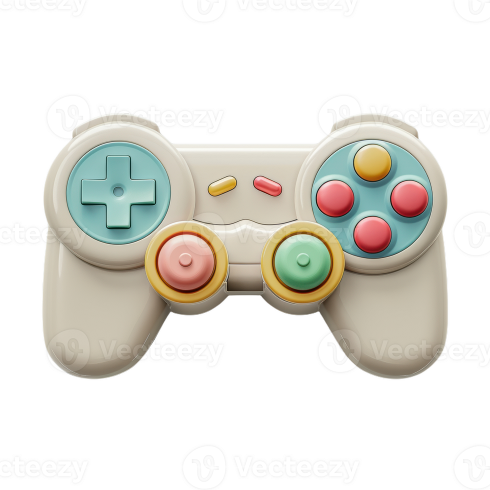 A Pastel-Colored Retro Game Controller png