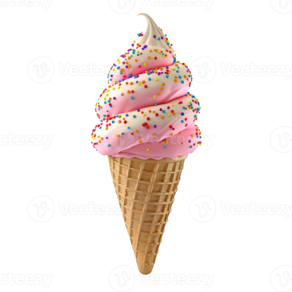 A Swirl Of Pink And White Ice Cream png