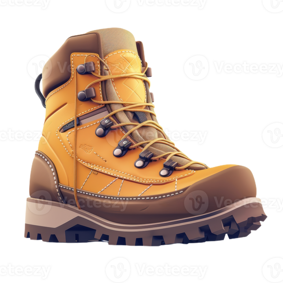 Sturdy Hiking Boot Ready for Adventure png