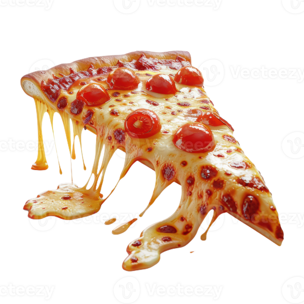 Melted Pizza Slice Dripping Cheese png