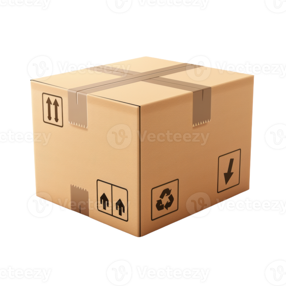 A Cardboard Box Ready for Delivery png