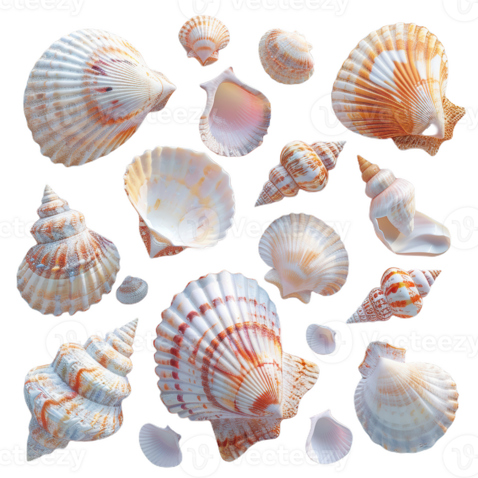 A Coastal Collection of Seashells png
