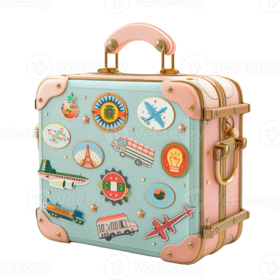 A Suitcase Adorned With Memories png