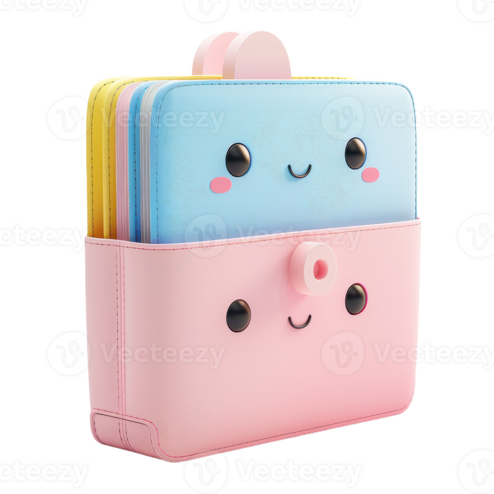 Smiling Folder Icon In Pastel Colors png