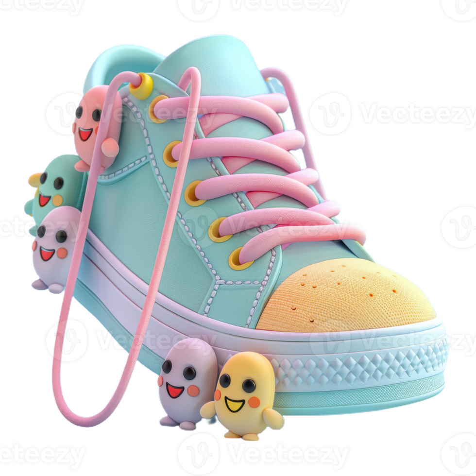 A Miniature World of Playful Shoelaces png