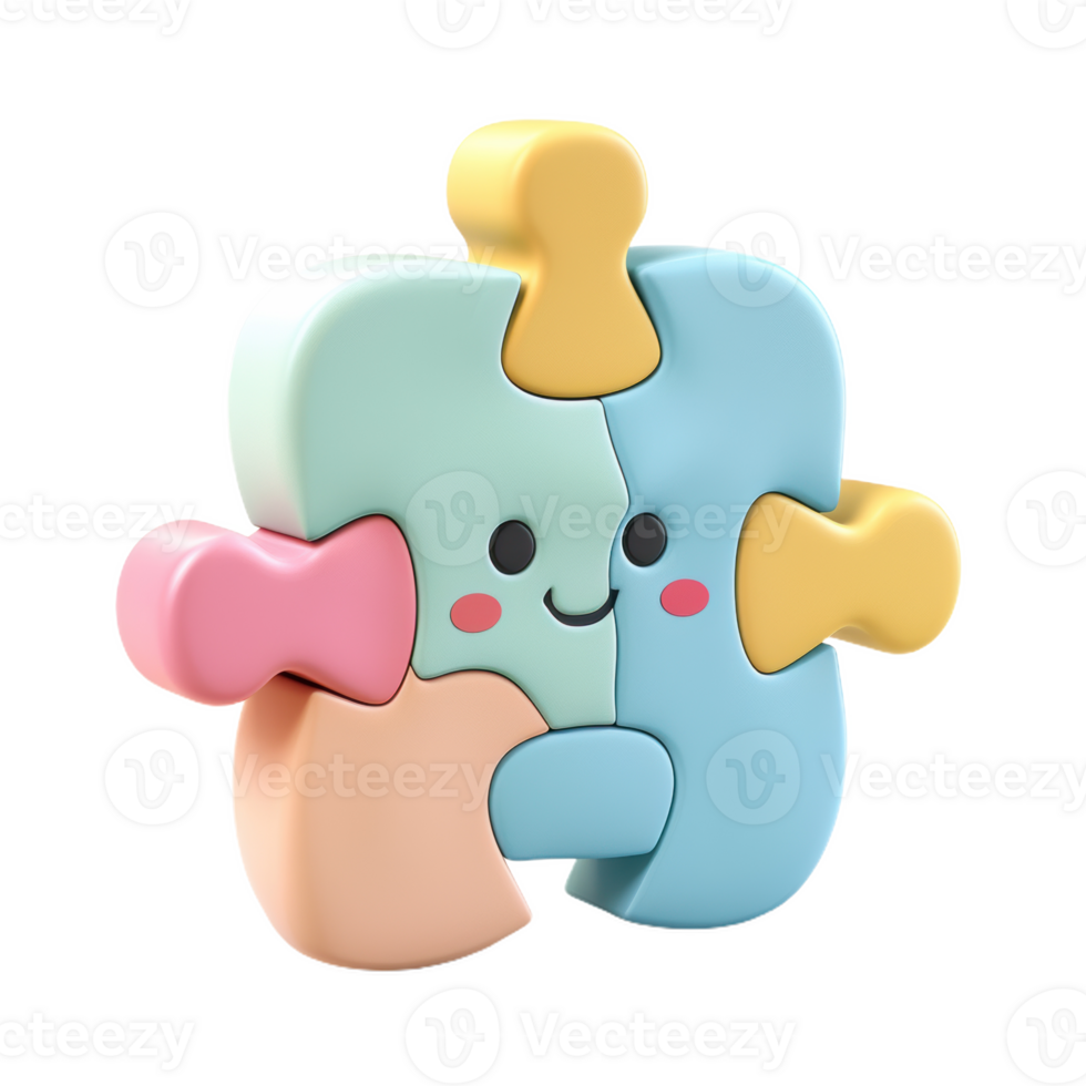 Smiling Puzzle Piece png