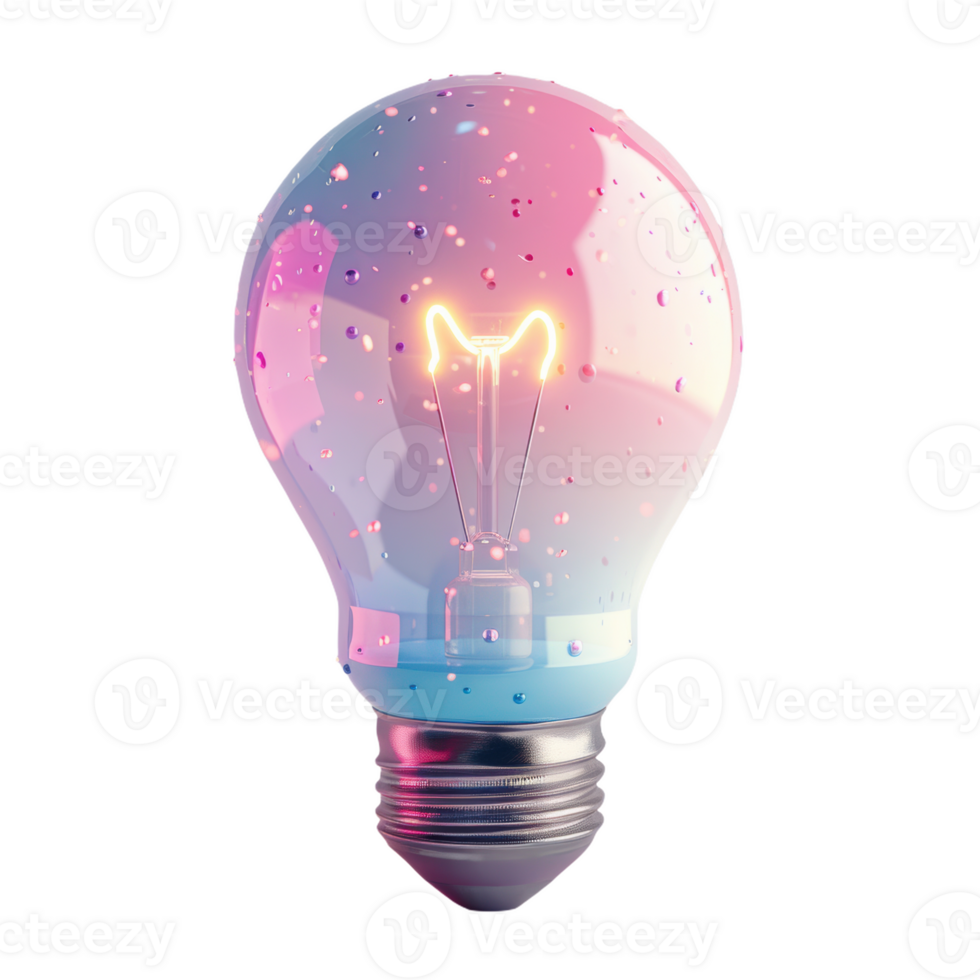 Sparkling Lightbulb of Creativity png