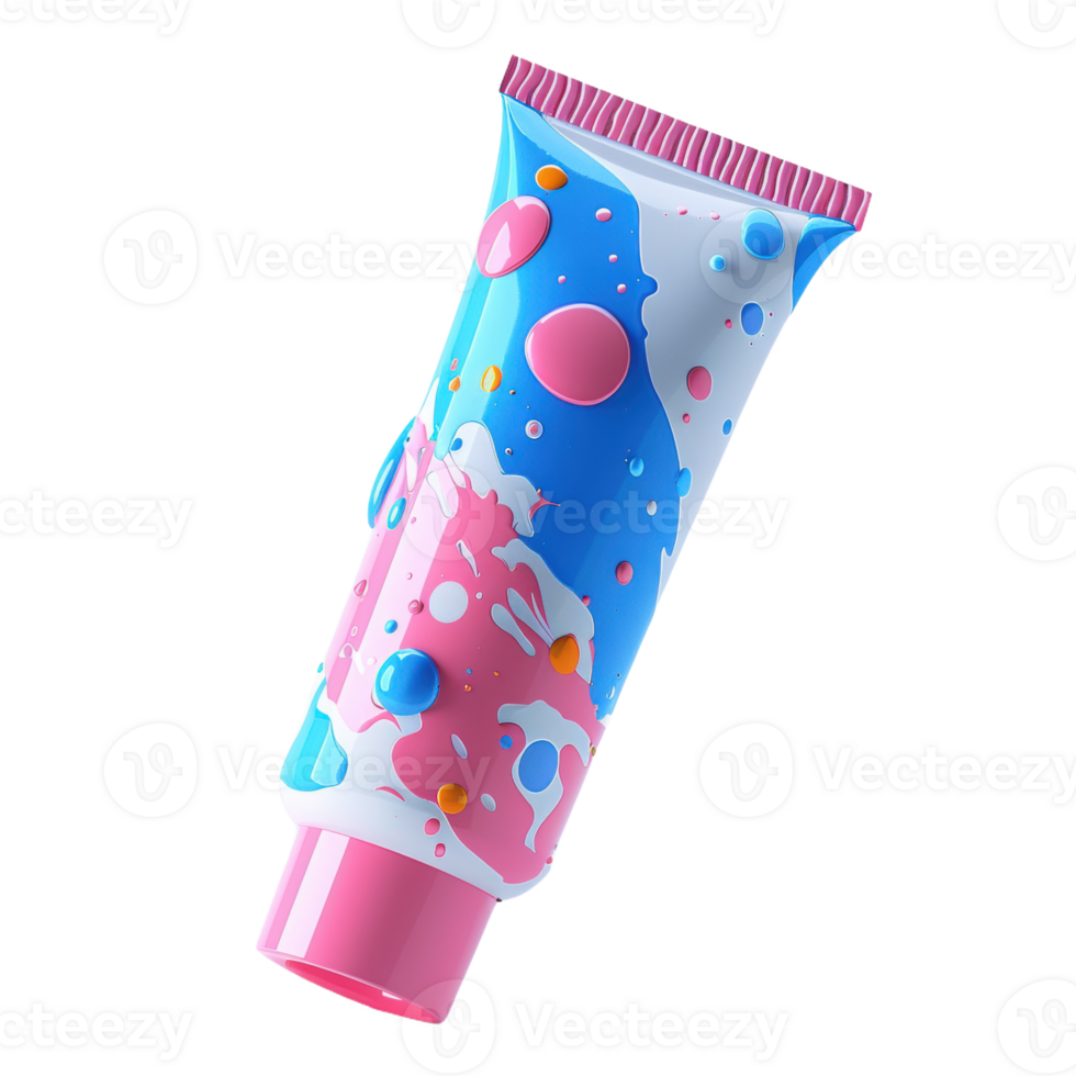 A Tiny Paint Tube's Colorful Mess png