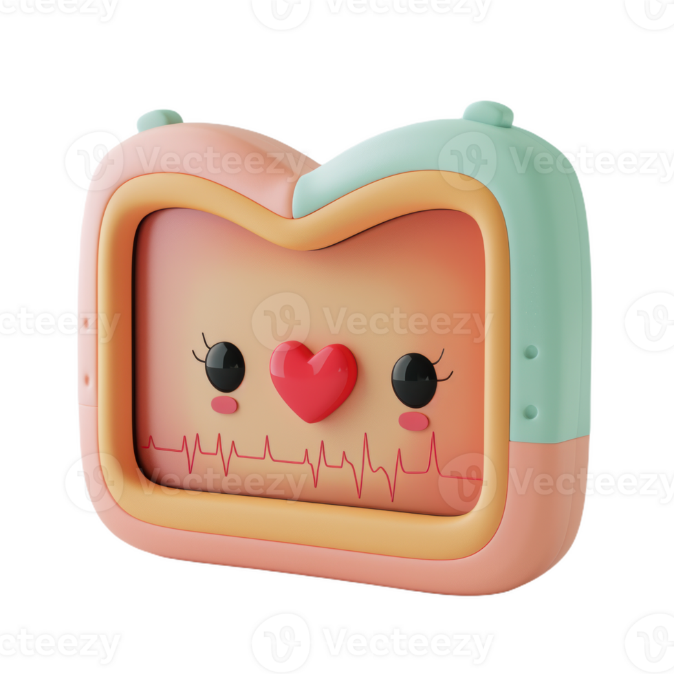 alegre corazón Velocidad monitor con un sonrisa png