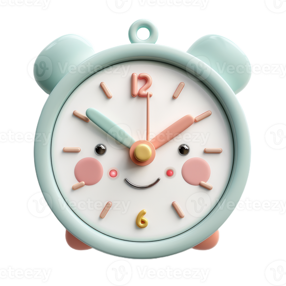 Happy Little Clock With Big Dreams png