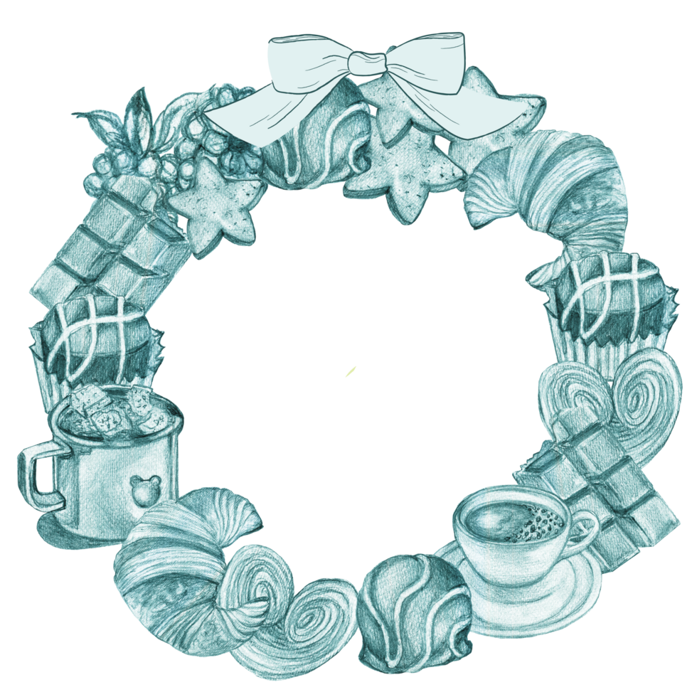 Coffee bakery illustration. pastry banner, background, sweets shop png