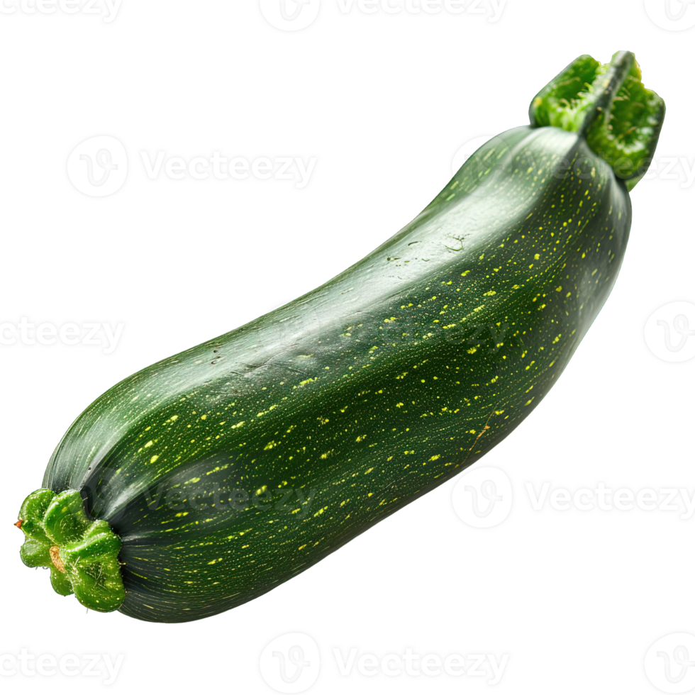 Green zucchini isolated on transparent background , png