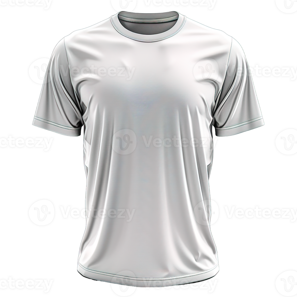 white jersey mock up isolated on transparent ,white t shirt , png
