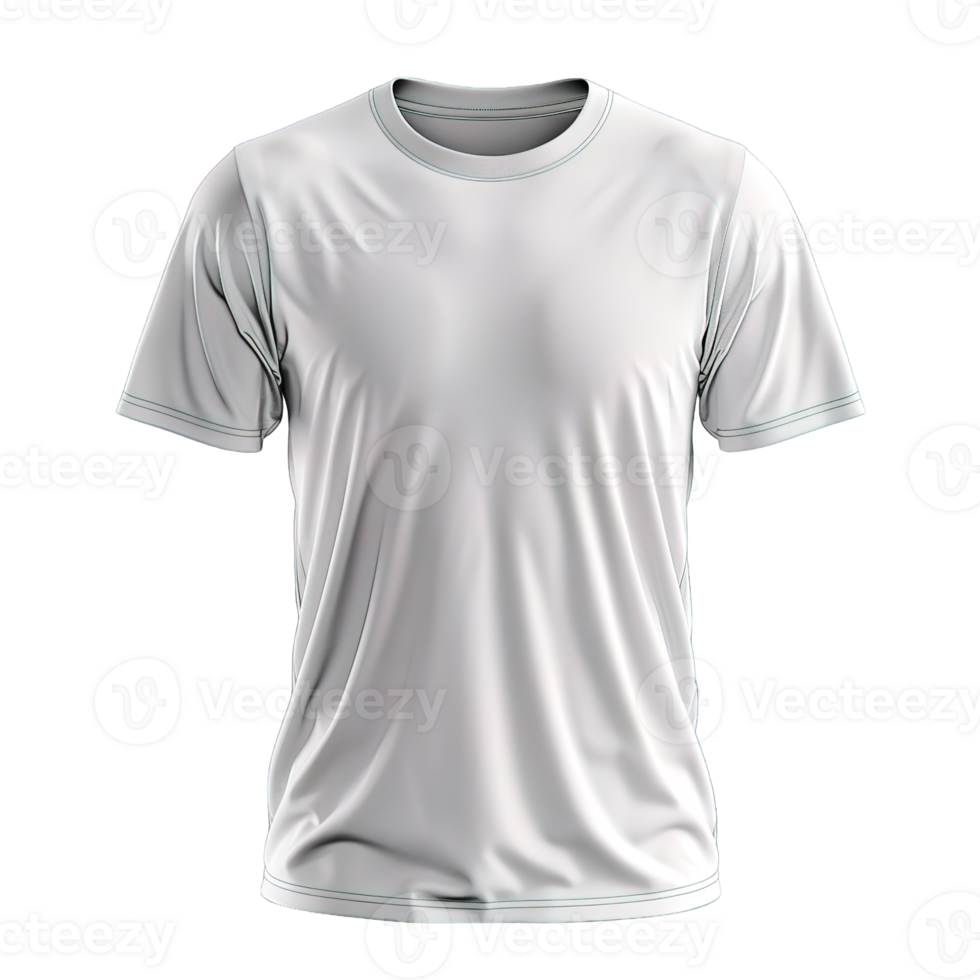 white jersey mock up isolated on transparent ,white t shirt , png