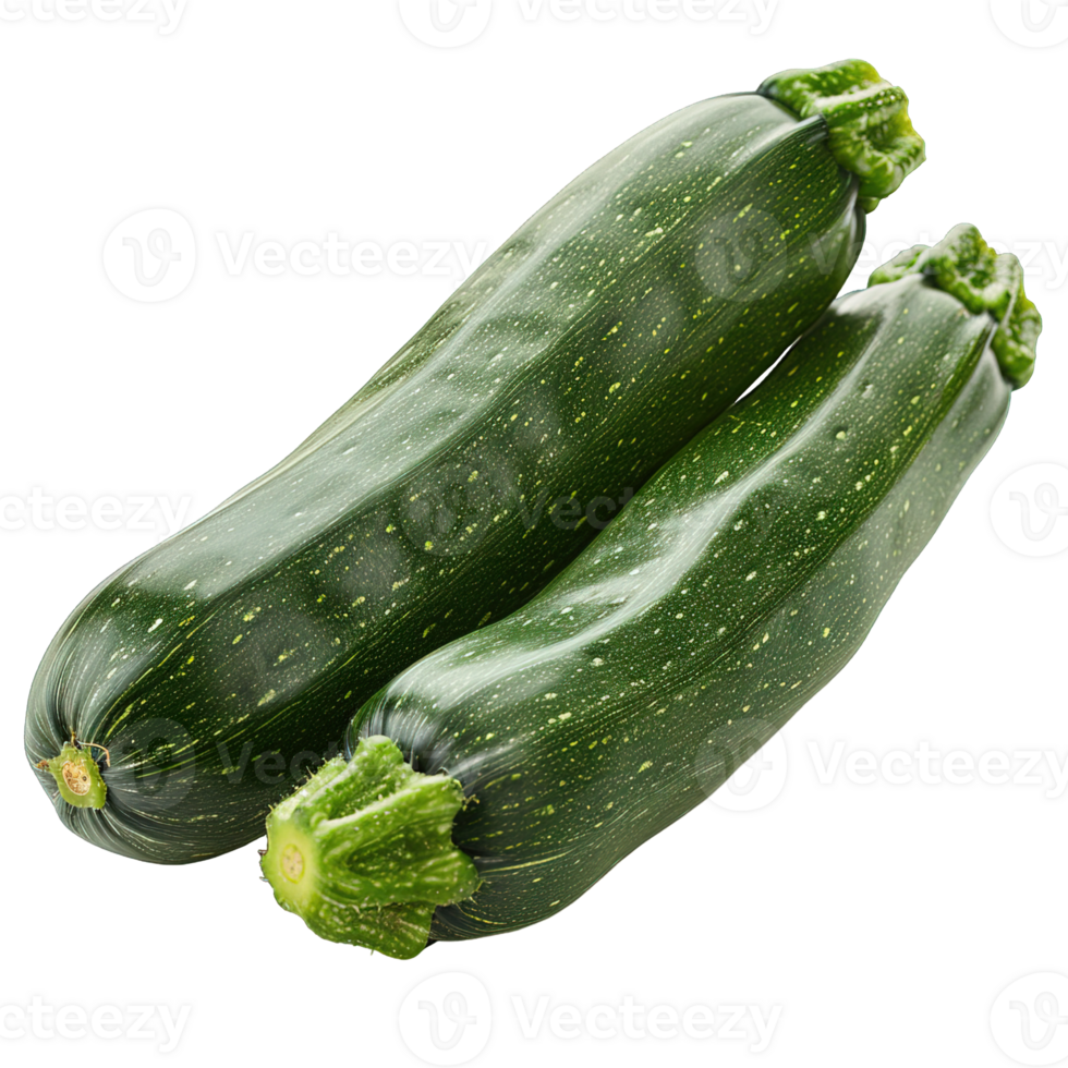 Green zucchini isolated on transparent background , png