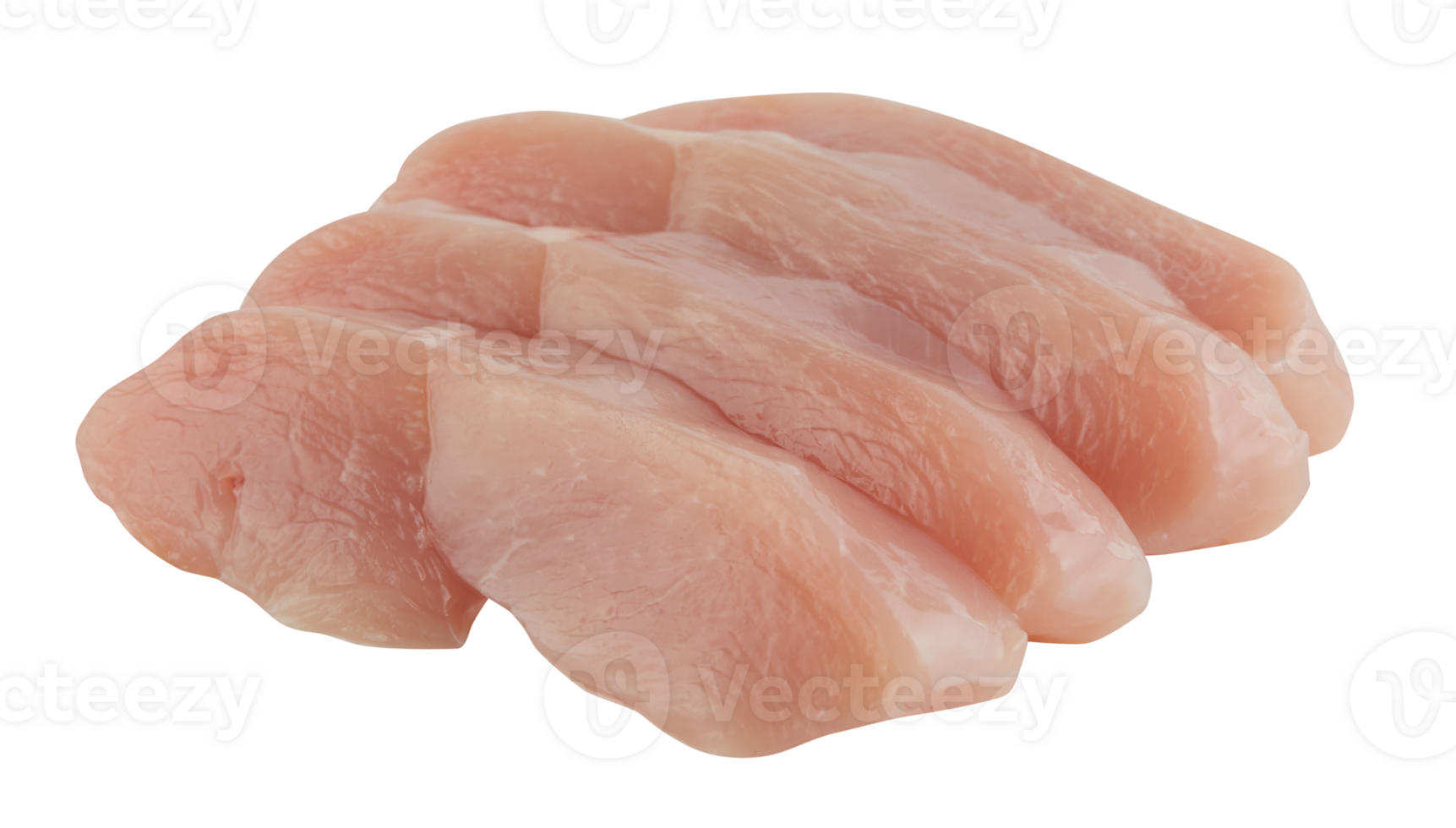 fresh pork slices cut out isolated transparent background png
