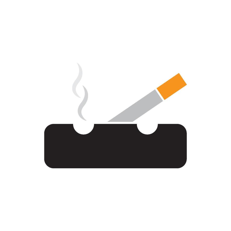 cigarette ashtray icon symbol vector