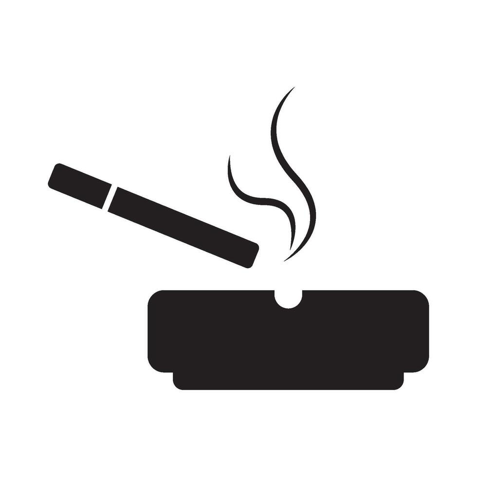 cigarette ashtray icon symbol vector