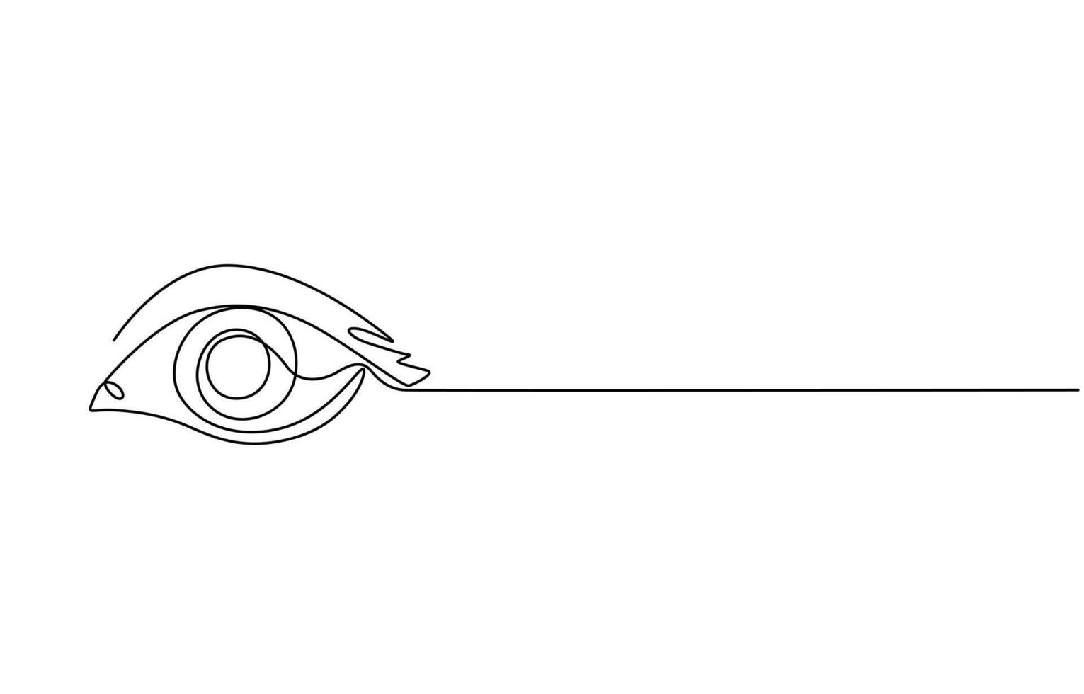 Eyes continuous one line drawing outline illustration vector