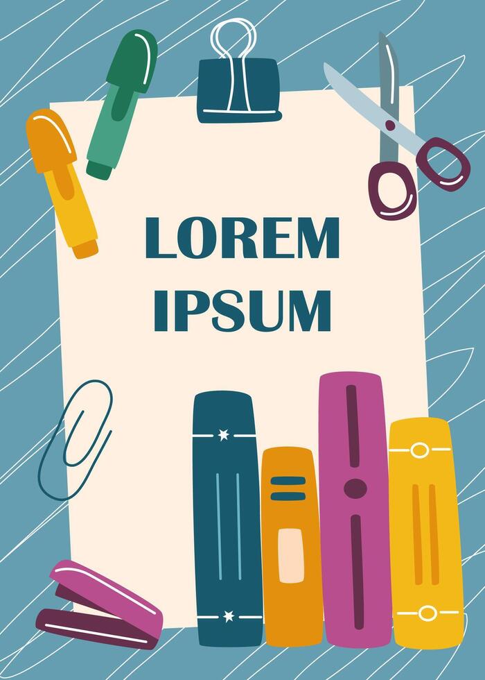 Back to school poster. Education concept. Back to school concept. School background with school objects. vector