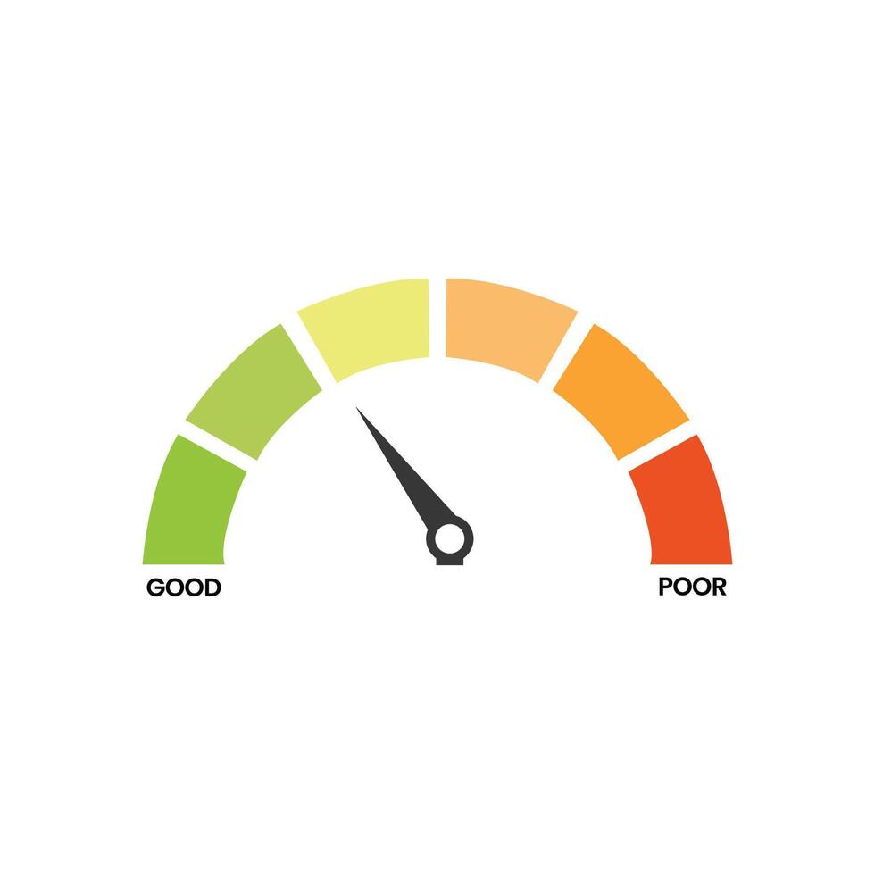 Illustration of Speedometer With Measuring Needle vector