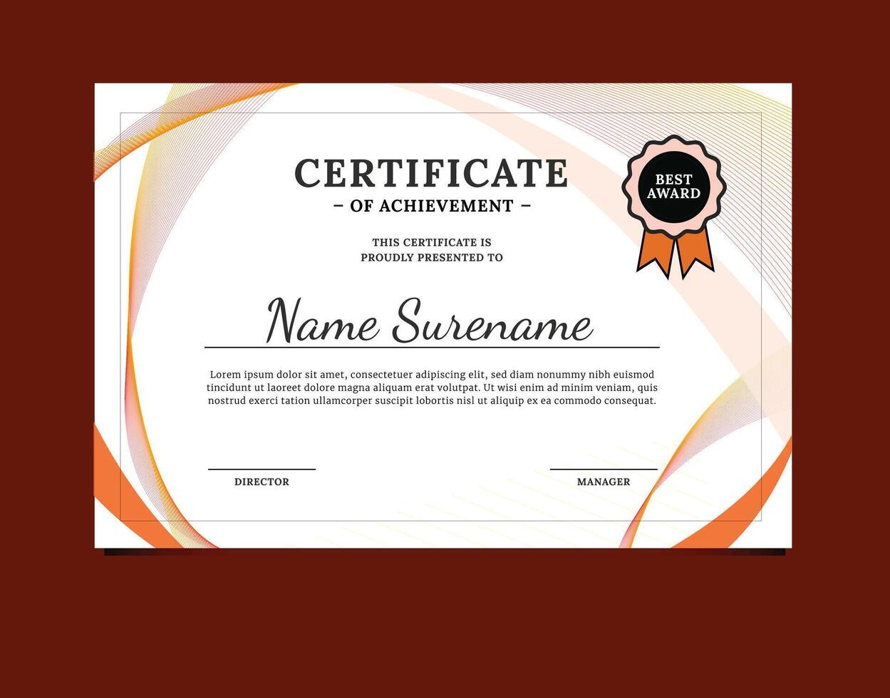 Certificate appreciation for company or school vector