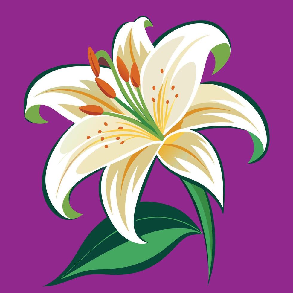 Lilies in Bloom A Celebration of Serenity vector