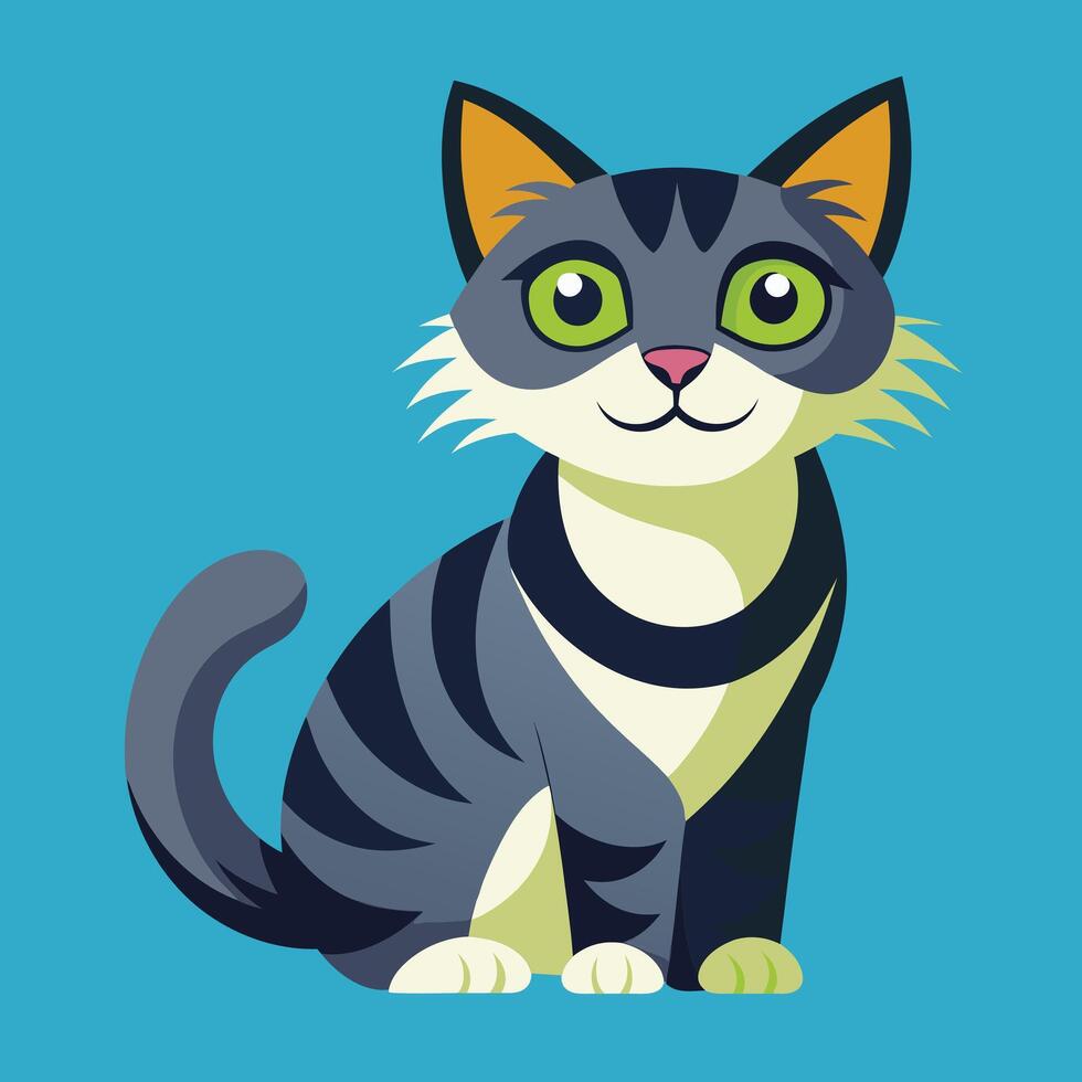 The Charm of Cute Cats Heartwarming Feline Moments 48054390 Vector Art