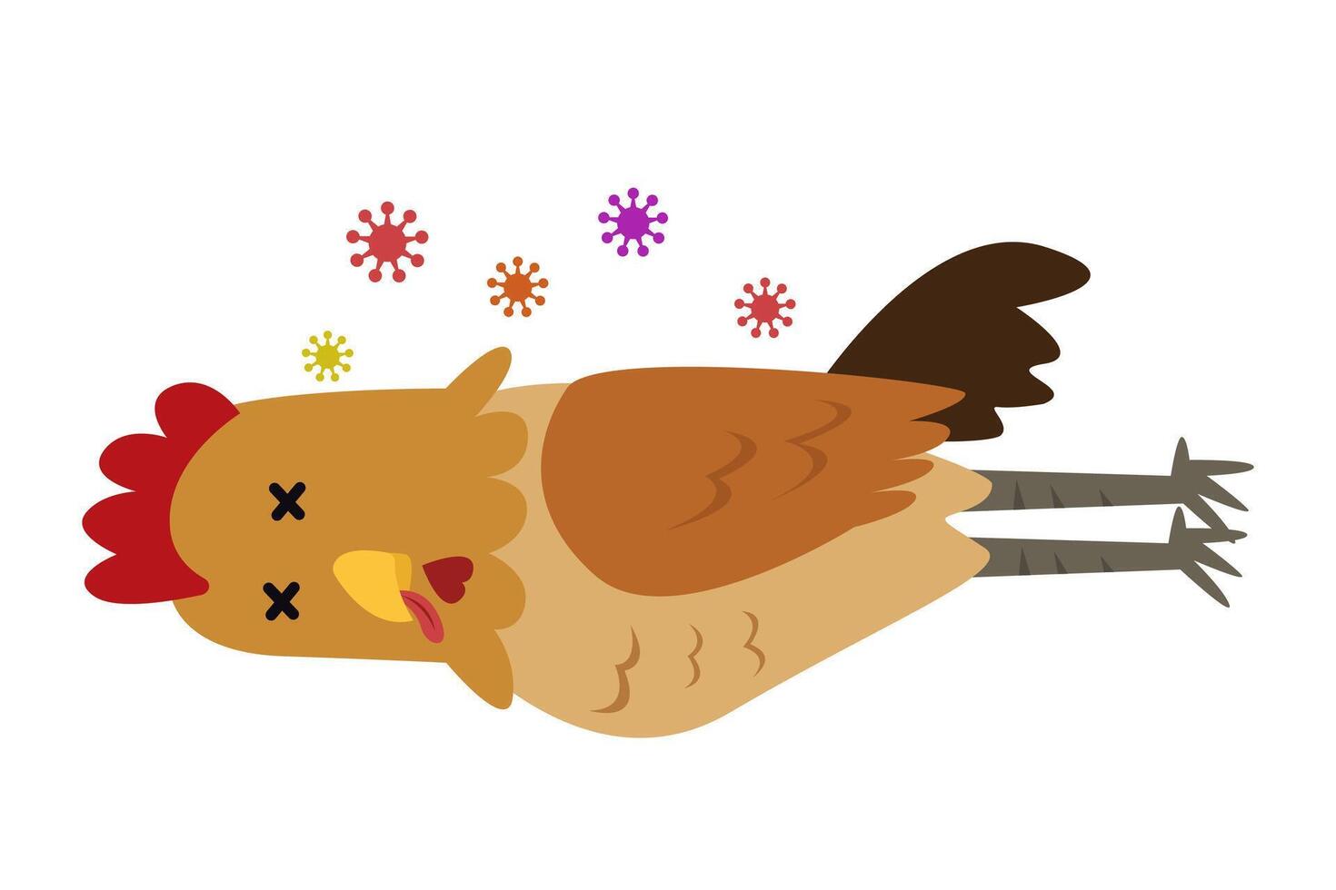 chicken death with h5n1 bird influenza virus vector