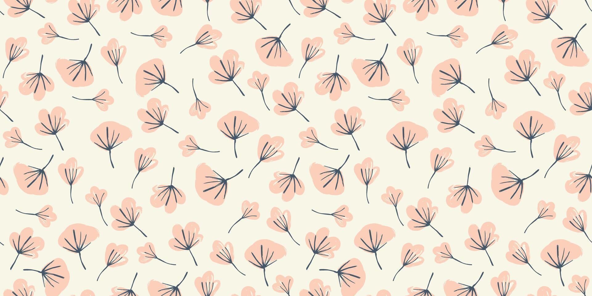 Floral seamless pattern. Modern abstract design for paper, cover, fabric, pacing and other uses vector