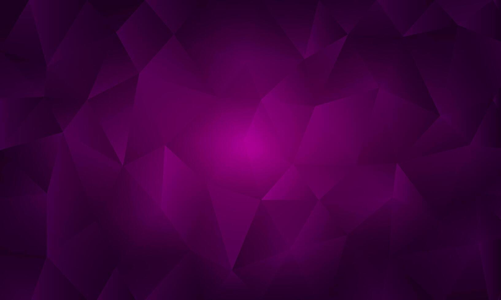 glowing purple triangle polygon pattern background vector