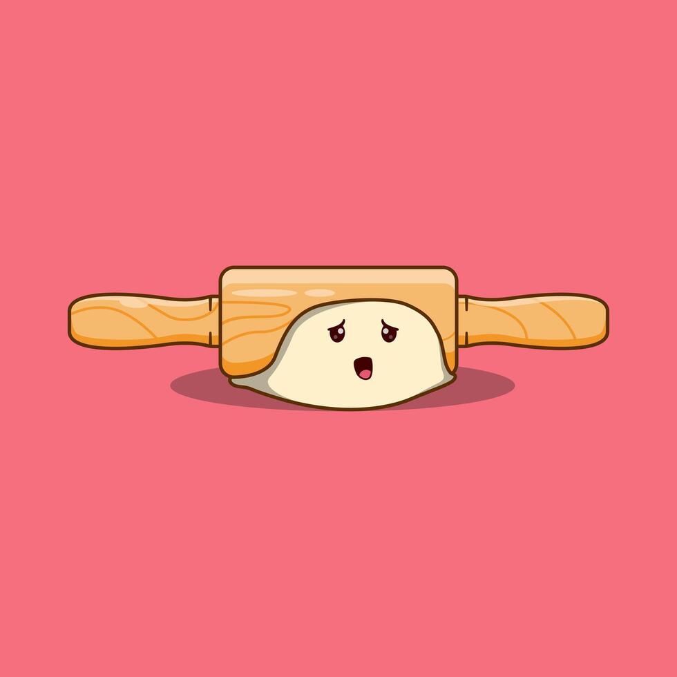 Rolling Pin. Cartoon Illustration Icon. Cartoon Style. vector