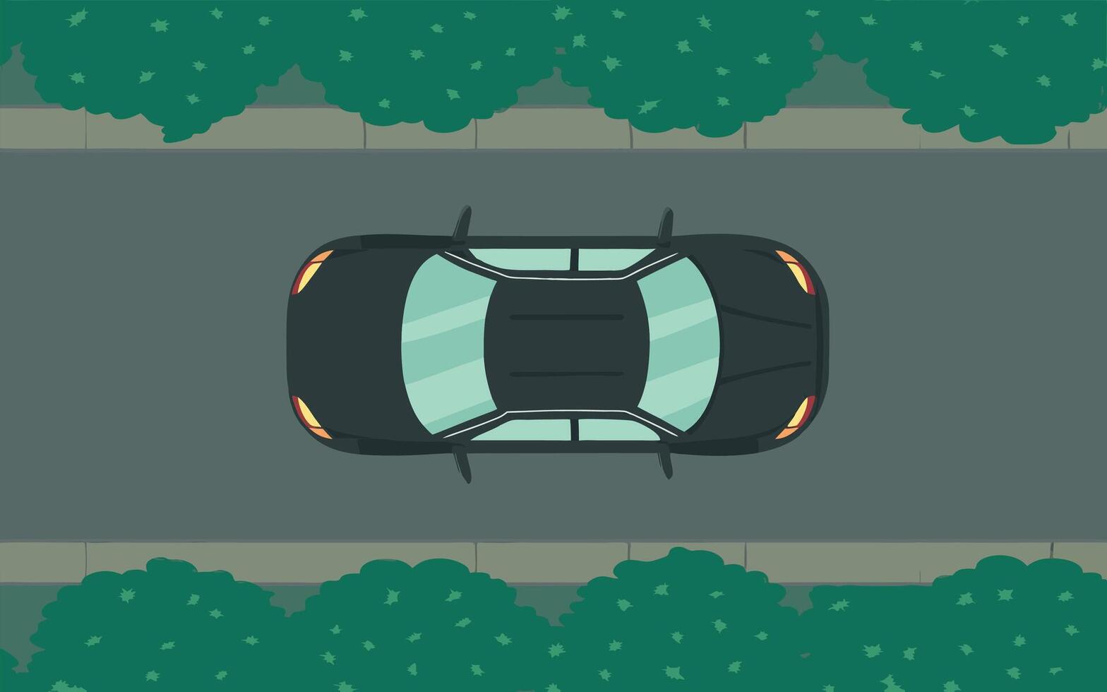 Car Top View illustration Design vector