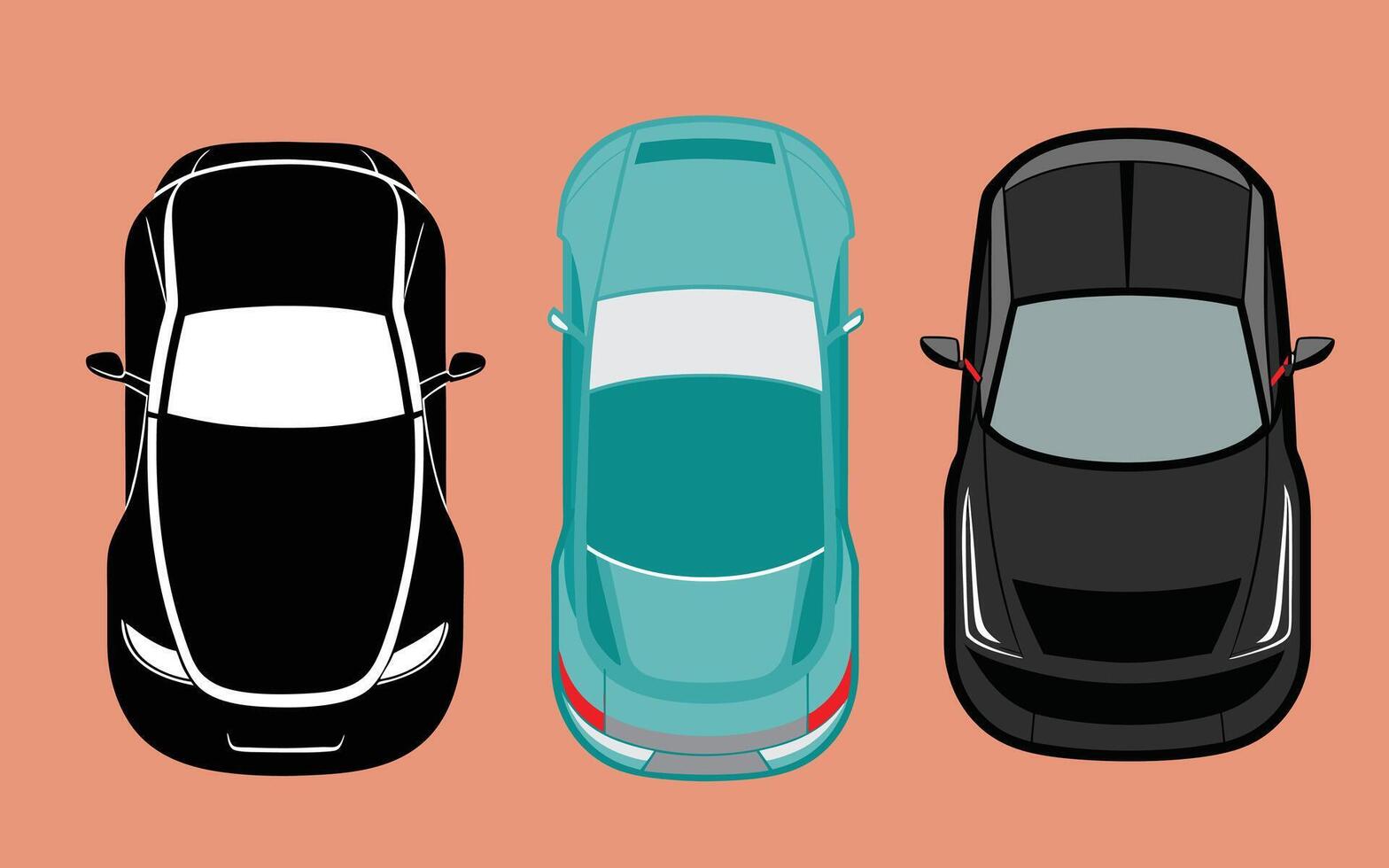 Car Top View illustration Design vector