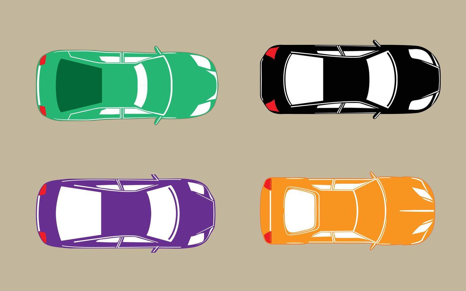 Car Top View illustration Design vector