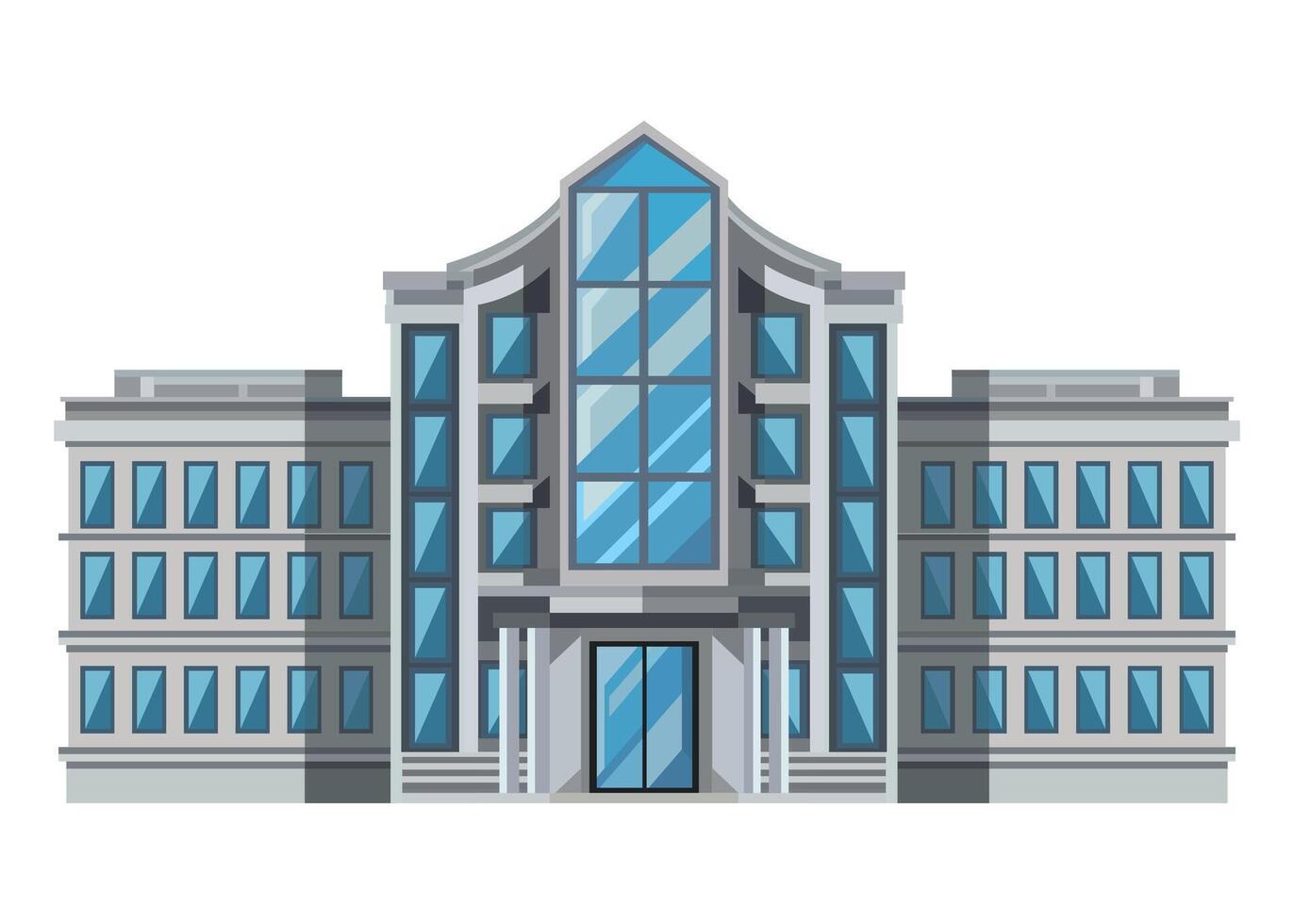 School Building Design illustration vector