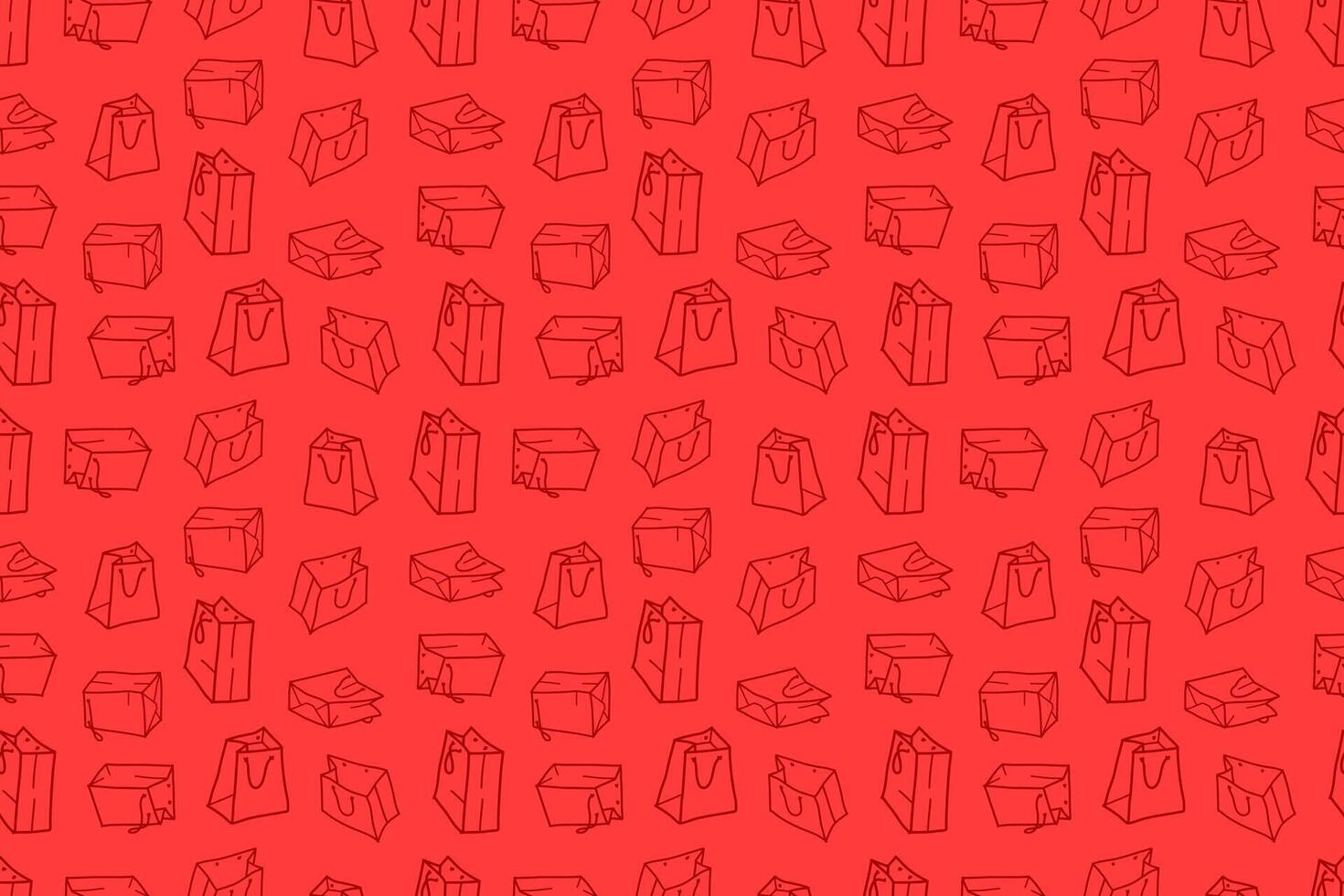 doodle shopping bag seamless pattern. Shopping Bag Doodle pattern background. Shopping Bag Pattern in Doodle Style. paper shopping bag pattern background. paper bag pattern background. vector