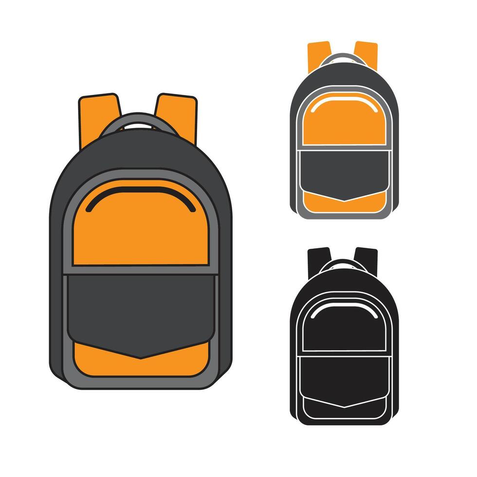 simple school backpack icon template 10 vector