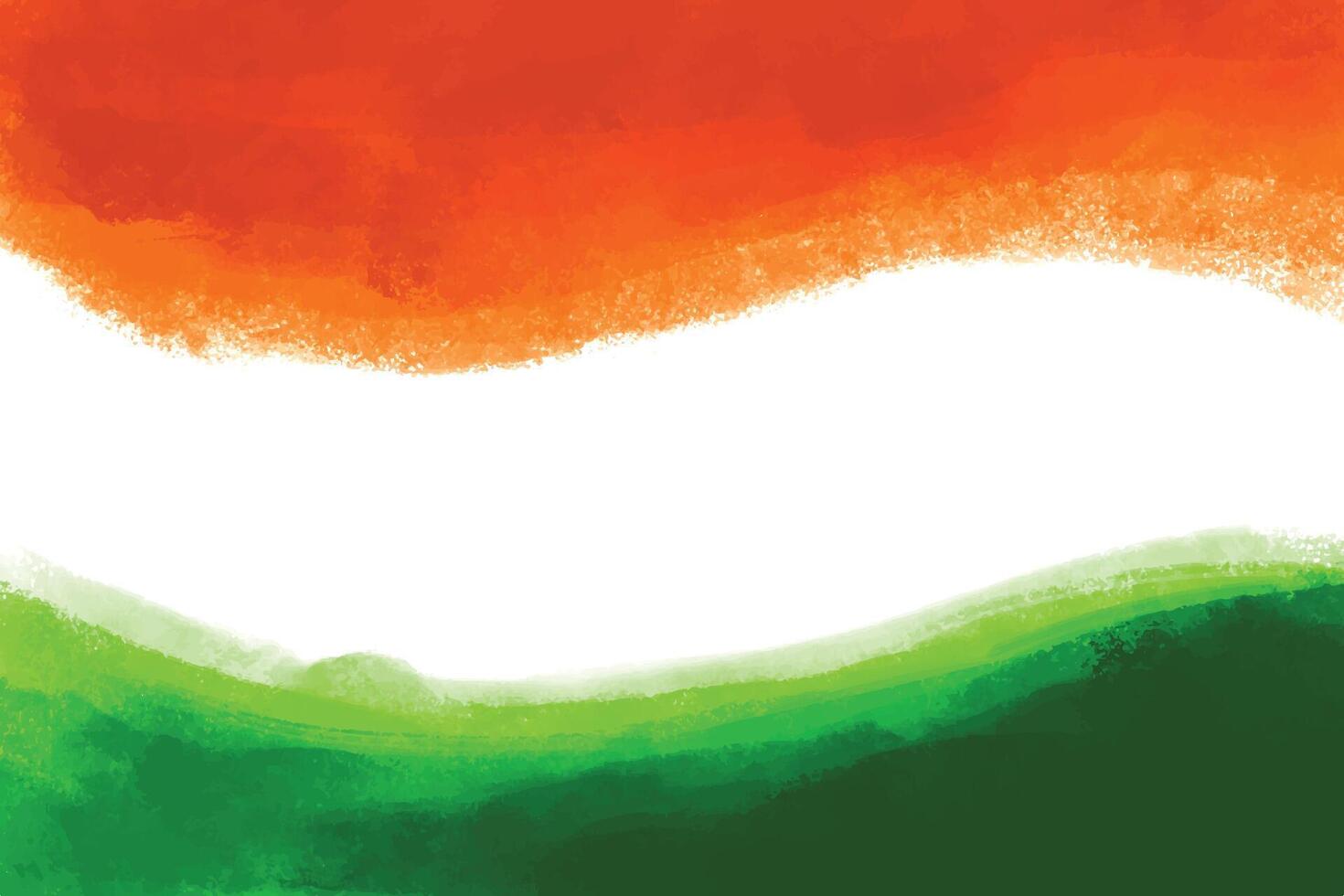Tricolor indian flag theme wave texture ibackground vector