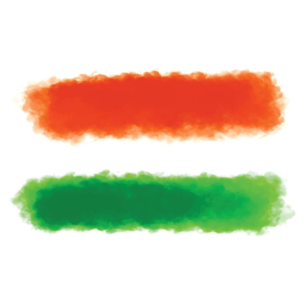 Tricolor brush stroke india independence day background vector