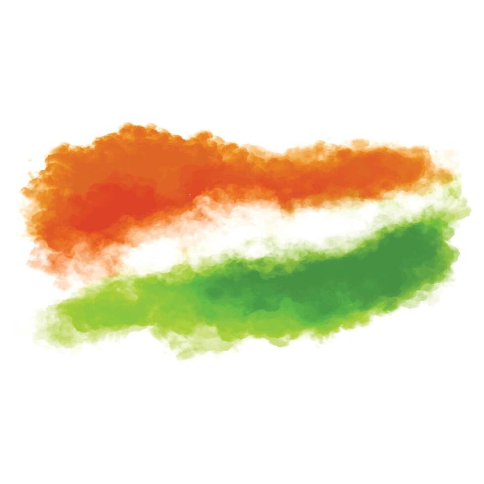 Tricolor brush splash india independence day design vector
