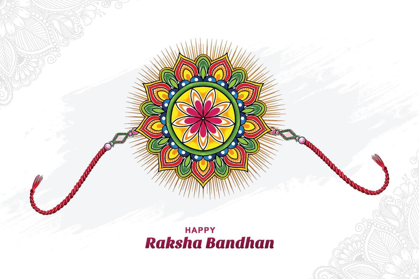 Happy raksha bandhan indian traditional festival background vector