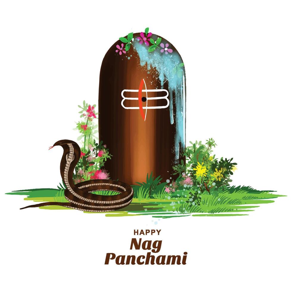 Happy naag panchami indian festival background vector