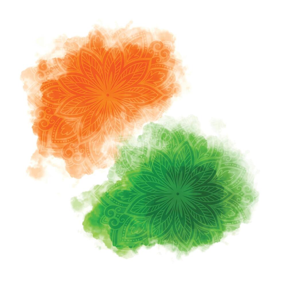 Beautiful tricolor brush splash india independence day design vector