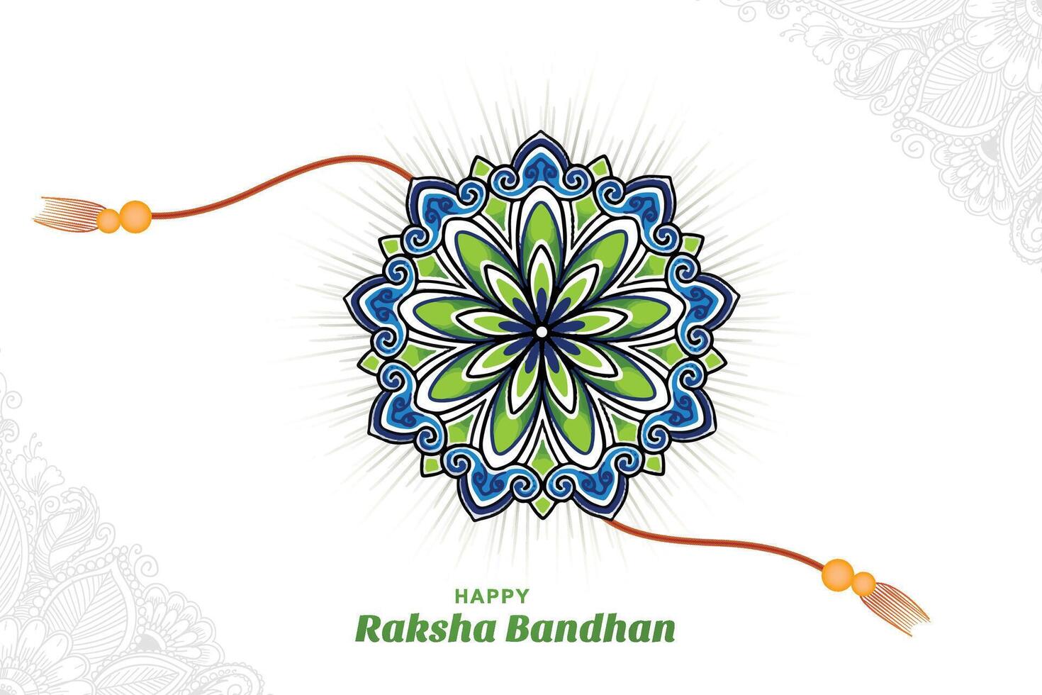 Decorative colorful rakhi festival card happy raksha bandhan card design vector