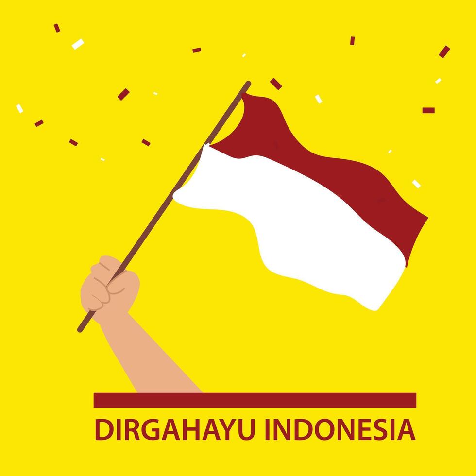 Indonesian independence 17 August 1945 79th anniversary of Indonesian freedom and patriotism on a red and white background. vector