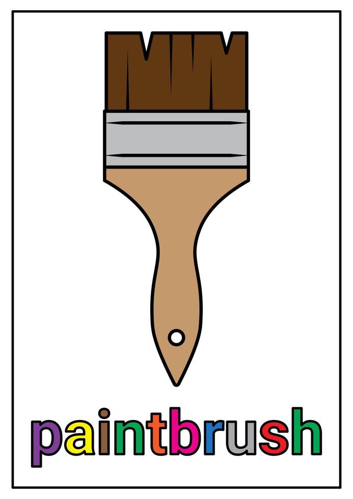 Simple Paintbrush Clipart vector